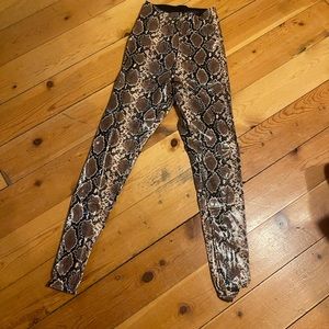 Commando Pleather Snakeskin Leggings Medium